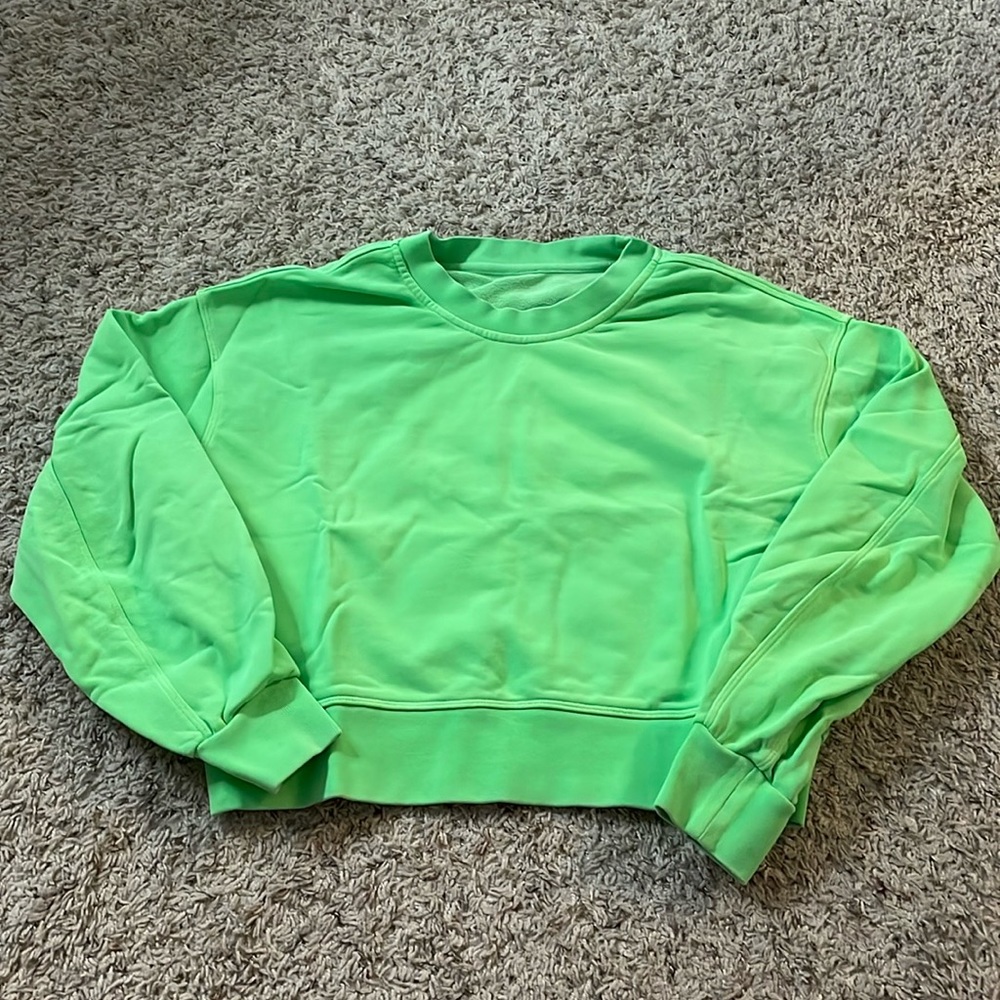 lululemon Perfectly Oversized Crop Crew *Neon Wash